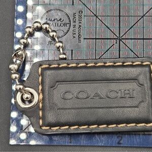 Coach Black Leather Hangtag